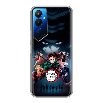 Силиконовый чехол на Tecno Pova 4 с принтом Demon Slayer Клинок рассекающий демонов Силиконовый чехол на Tecno Pova 4 с принтом Demon Slayer Клинок рассекающий демонов