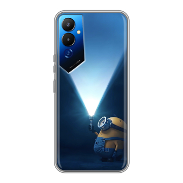 Силиконовый чехол на Tecno Pova 4 с принтом Миньоны Силиконовый чехол на Tecno Pova 4 с принтом Миньоны
