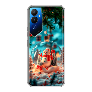 Силиконовый чехол на Tecno Pova 4 с принтом Новый год Силиконовый чехол на Tecno Pova 4 с принтом Новый год