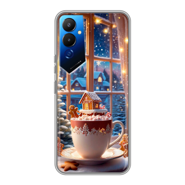 Силиконовый чехол на Tecno Pova 4 с принтом Новый год Силиконовый чехол на Tecno Pova 4 с принтом Новый год