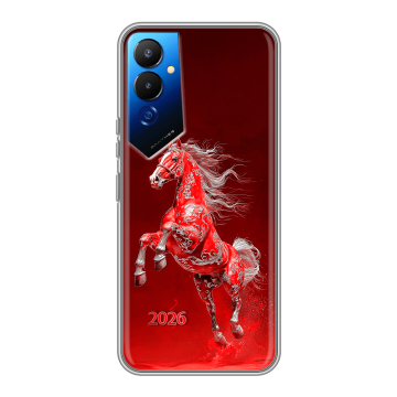 Силиконовый чехол на Tecno Pova 4 с принтом Новый год Силиконовый чехол на Tecno Pova 4 с принтом Новый год