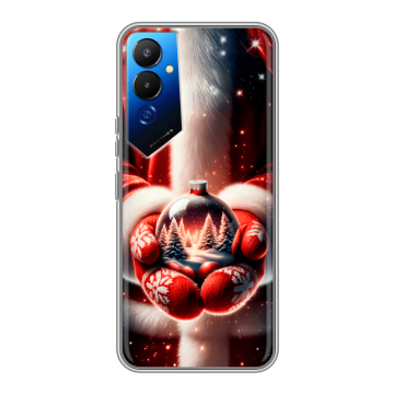 Силиконовый чехол на Tecno Pova 4 с принтом Новый год Силиконовый чехол на Tecno Pova 4 с принтом Новый год