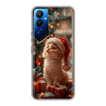 Силиконовый чехол на Tecno Pova 4 с принтом Новый год Силиконовый чехол на Tecno Pova 4 с принтом Новый год