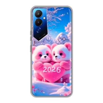 Силиконовый чехол на Tecno Pova 4 с принтом Новый год Силиконовый чехол на Tecno Pova 4 с принтом Новый год
