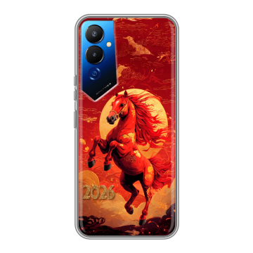 Силиконовый чехол на Tecno Pova 4 с принтом Новый год Силиконовый чехол на Tecno Pova 4 с принтом Новый год