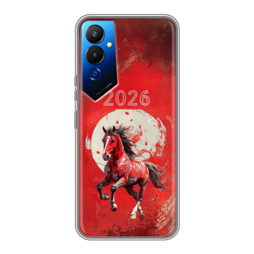 Силиконовый чехол на Tecno Pova 4 с принтом Новый год Силиконовый чехол на Tecno Pova 4 с принтом Новый год