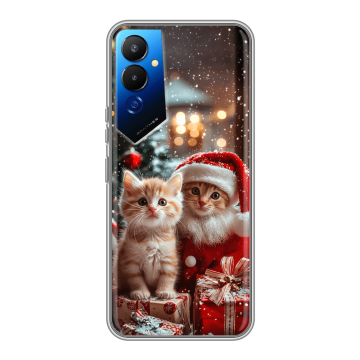 Силиконовый чехол на Tecno Pova 4 с принтом Новый год Силиконовый чехол на Tecno Pova 4 с принтом Новый год