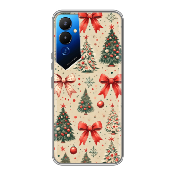 Силиконовый чехол на Tecno Pova 4 с принтом Новый год Силиконовый чехол на Tecno Pova 4 с принтом Новый год