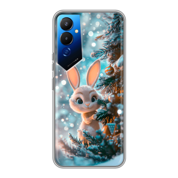 Силиконовый чехол на Tecno Pova 4 с принтом Новый год Силиконовый чехол на Tecno Pova 4 с принтом Новый год