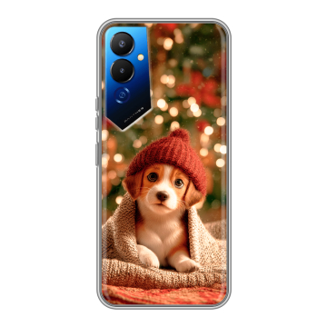 Силиконовый чехол на Tecno Pova 4 с принтом Новый год Силиконовый чехол на Tecno Pova 4 с принтом Новый год