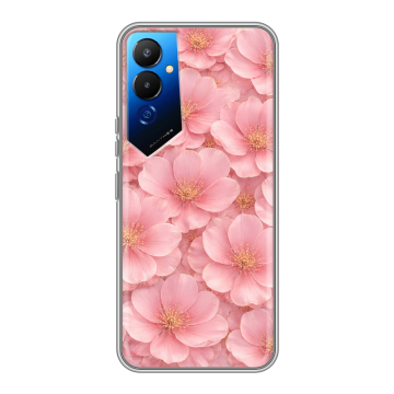Силиконовый чехол на Tecno Pova 4 с принтом женский
