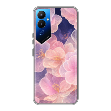 Силиконовый чехол на Tecno Pova 4 с принтом женский