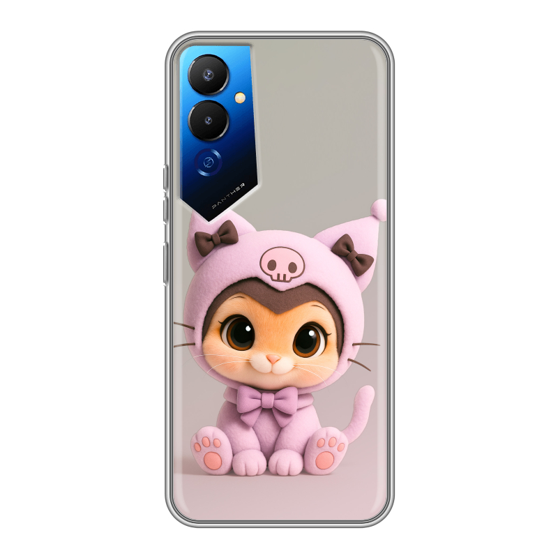Силиконовый чехол на Tecno Pova 4 с принтом Куроми Kuromi Силиконовый чехол на Tecno Pova 4 с принтом Куроми Kuromi