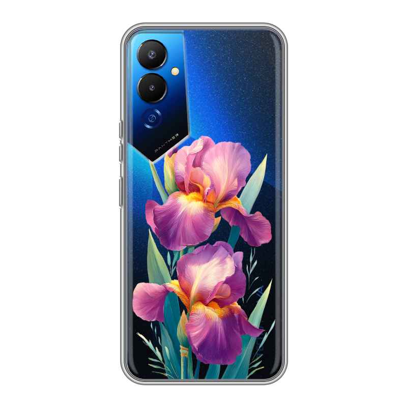 Силиконовый чехол на Tecno Pova 4 с принтом Цветы орхидеи Силиконовый чехол на Tecno Pova 4 с принтом Цветы орхидеи