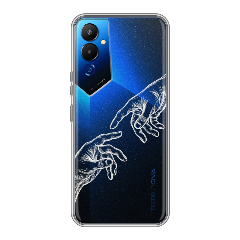 Силиконовый чехол на Tecno Pova 4 с принтом Сотворение мира Силиконовый чехол на Tecno Pova 4 с принтом Сотворение мира