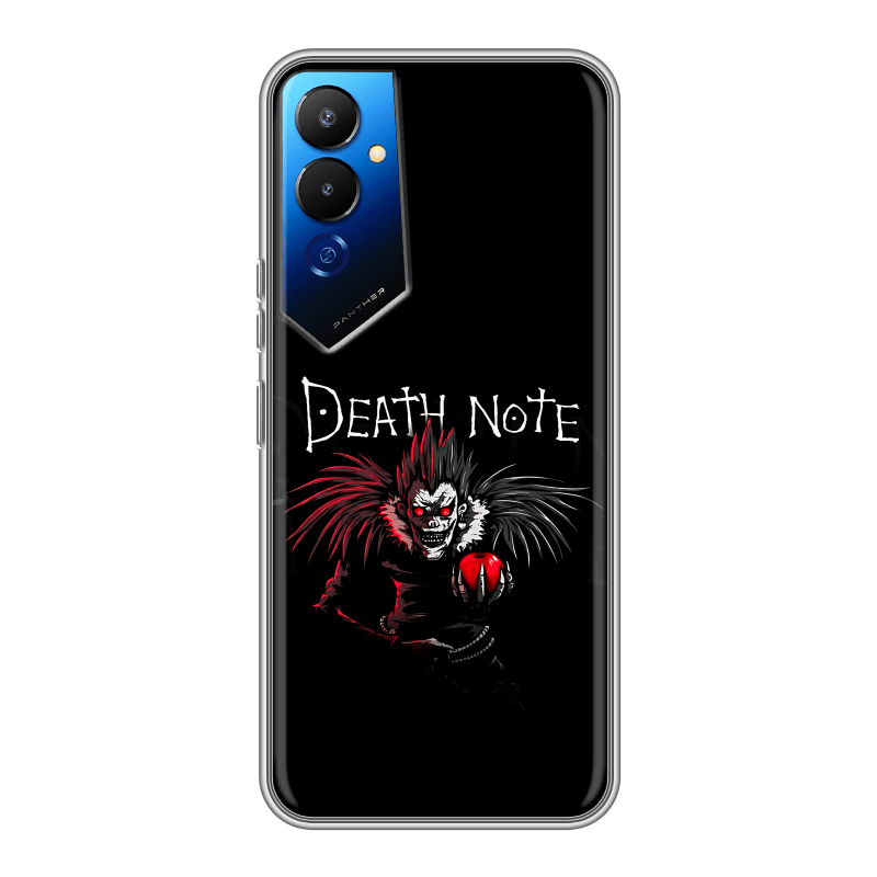 Силиконовый чехол на Tecno Pova 4 с принтом Death note Тетрадь смерти Силиконовый чехол на Tecno Pova 4 с принтом Death note Тетрадь смерти