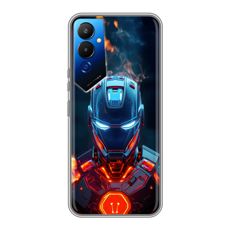 Силиконовый чехол на Tecno Pova 4 с принтом IronMan Железный человек Силиконовый чехол на Tecno Pova 4 с принтом IronMan Железный человек
