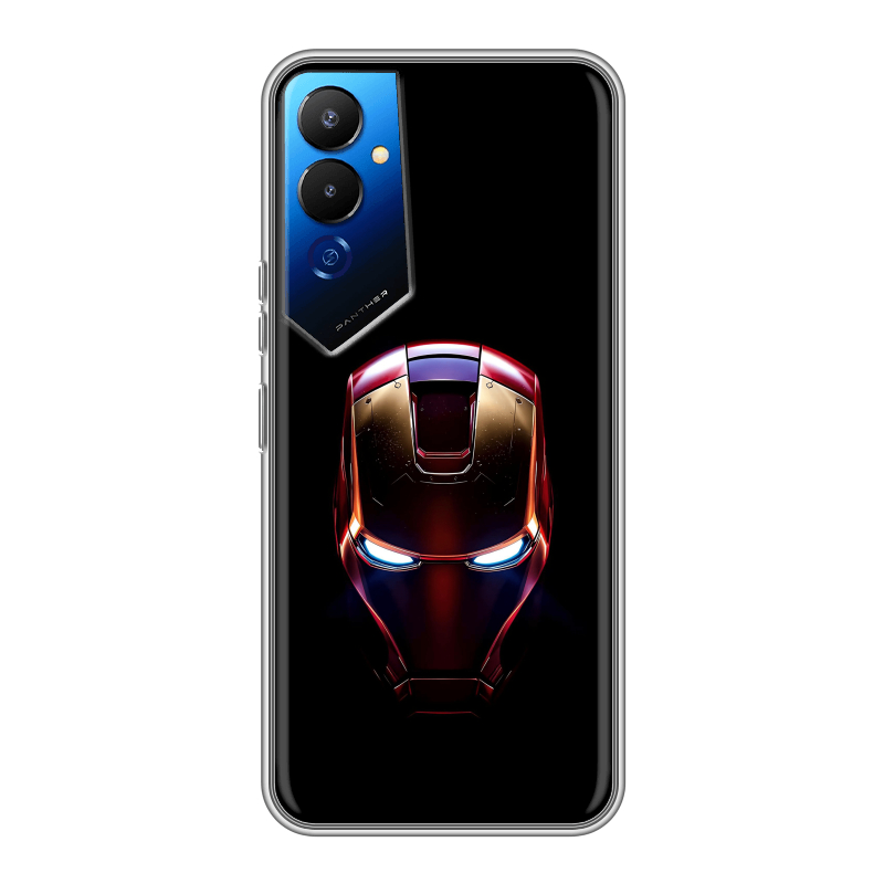 Силиконовый чехол на Tecno Pova 4 с принтом IronMan Железный человек Силиконовый чехол на Tecno Pova 4 с принтом IronMan Железный человек