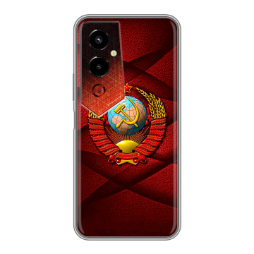 Силиконовый чехол на Tecno Pova 4 Pro с принтом Герб СССР