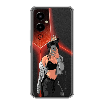 Силиконовый чехол на Tecno Pova 4 Pro с принтом Женские принты