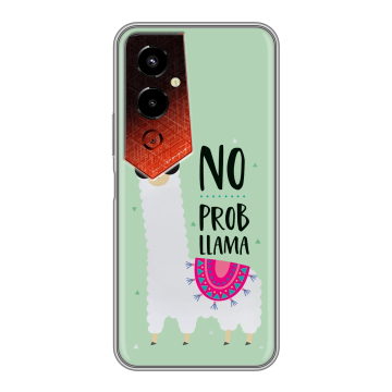 Силиконовый чехол на Tecno Pova 4 Pro с принтом Лама