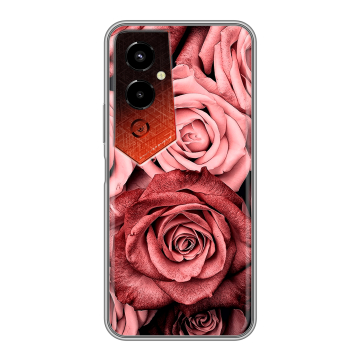 Силиконовый чехол на Tecno Pova 4 Pro с принтом Цветы розы