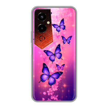 Силиконовый чехол на Tecno Pova 4 Pro с принтом Бабочки Силиконовый чехол на Tecno Pova 4 Pro с принтом Бабочки