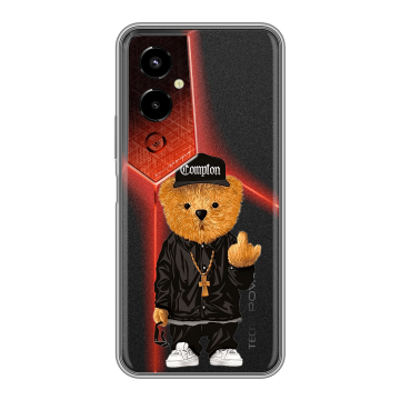 Силиконовый чехол на Tecno Pova 4 Pro с принтом Мишка