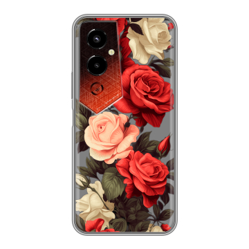 Силиконовый чехол на Tecno Pova 4 Pro с принтом Розы