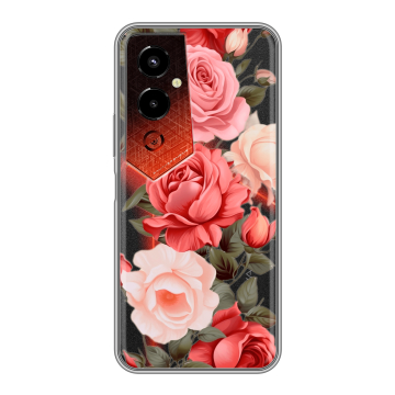 Силиконовый чехол на Tecno Pova 4 Pro с принтом Розы Силиконовый чехол на Tecno Pova 4 Pro с принтом Розы