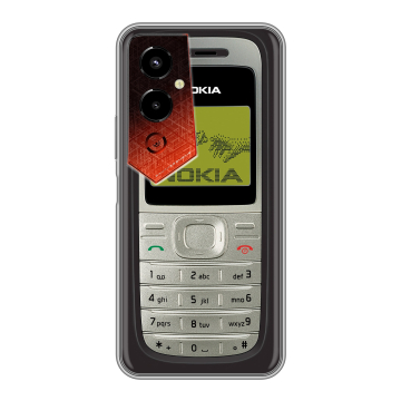 Силиконовый чехол на Tecno Pova 4 Pro с принтом Ретро Нокия