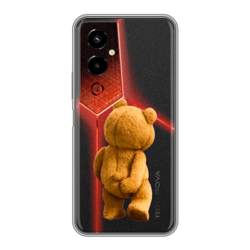 Силиконовый чехол на Tecno Pova 4 Pro с принтом Медведь Силиконовый чехол на Tecno Pova 4 Pro с принтом Медведь