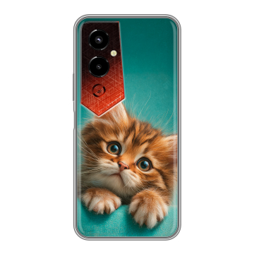Силиконовый чехол на Tecno Pova 4 Pro с принтом котенок Силиконовый чехол на Tecno Pova 4 Pro с принтом котенок