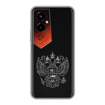 Силиконовый чехол на Tecno Pova 4 Pro с принтом Герб России