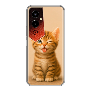 Силиконовый чехол на Tecno Pova 4 Pro с принтом котенок Силиконовый чехол на Tecno Pova 4 Pro с принтом котенок