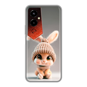 Силиконовый чехол на Tecno Pova 4 Pro с принтом Кролик