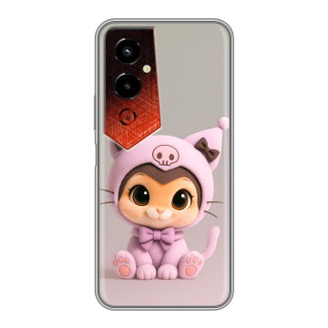 Силиконовый чехол на Tecno Pova 4 Pro с принтом Куроми Kuromi Силиконовый чехол на Tecno Pova 4 Pro с принтом Куроми Kuromi