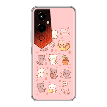 Силиконовый чехол на Tecno Pova 4 Pro с принтом Hello Kitty Хелоу Кити