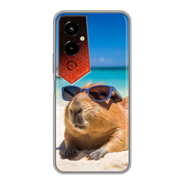Силиконовый чехол на Tecno Pova 4 Pro с принтом Капибара Силиконовый чехол на Tecno Pova 4 Pro с принтом Капибара