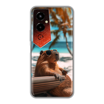 Силиконовый чехол на Tecno Pova 4 Pro с принтом Капибара Силиконовый чехол на Tecno Pova 4 Pro с принтом Капибара