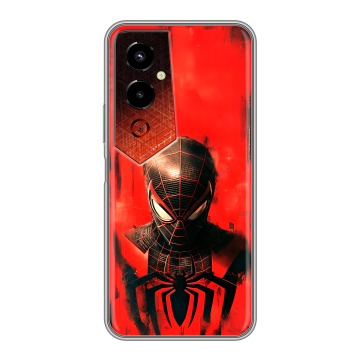 Силиконовый чехол на Tecno Pova 4 Pro с принтом человек паук spiderman Силиконовый чехол на Tecno Pova 4 Pro с принтом человек паук spiderman