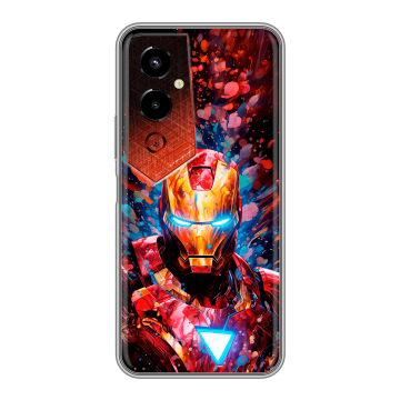 Силиконовый чехол на Tecno Pova 4 Pro с принтом Железный человек Ironman Силиконовый чехол на Tecno Pova 4 Pro с принтом Железный человек Ironman