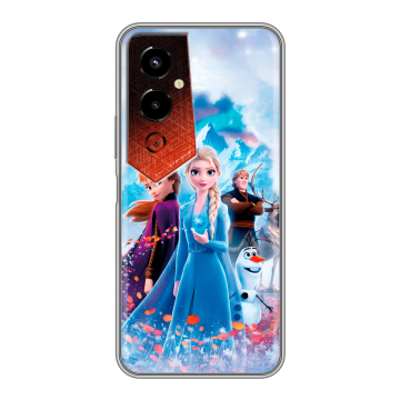Силиконовый чехол на Tecno Pova 4 Pro с принтом Холодное сердце Frozen Силиконовый чехол на Tecno Pova 4 Pro с принтом Холодное сердце Frozen