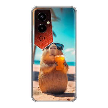 Силиконовый чехол на Tecno Pova 4 Pro с принтом Капибара