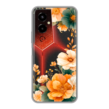 Силиконовый чехол на Tecno Pova 4 Pro с принтом Цветы принт