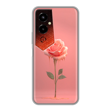 Силиконовый чехол на Tecno Pova 4 Pro с принтом Розовая роза