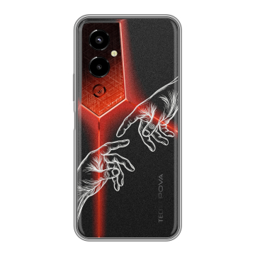 Силиконовый чехол на Tecno Pova 4 Pro с принтом Сотворение мира