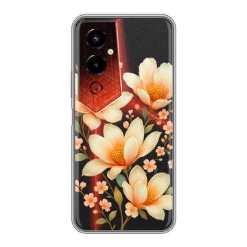 Силиконовый чехол на Tecno Pova 4 Pro с принтом Цветы