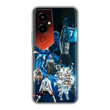 Силиконовый чехол на Tecno Pova 4 Pro с принтом Реал Роналдо