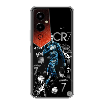 Силиконовый чехол на Tecno Pova 4 Pro с принтом Реал Роналдо